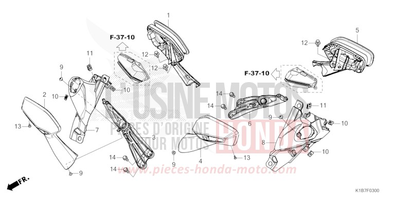 SPIEGEL von Forza 350 MAT CARNELIAN RED METALLIC (R384) von 2022